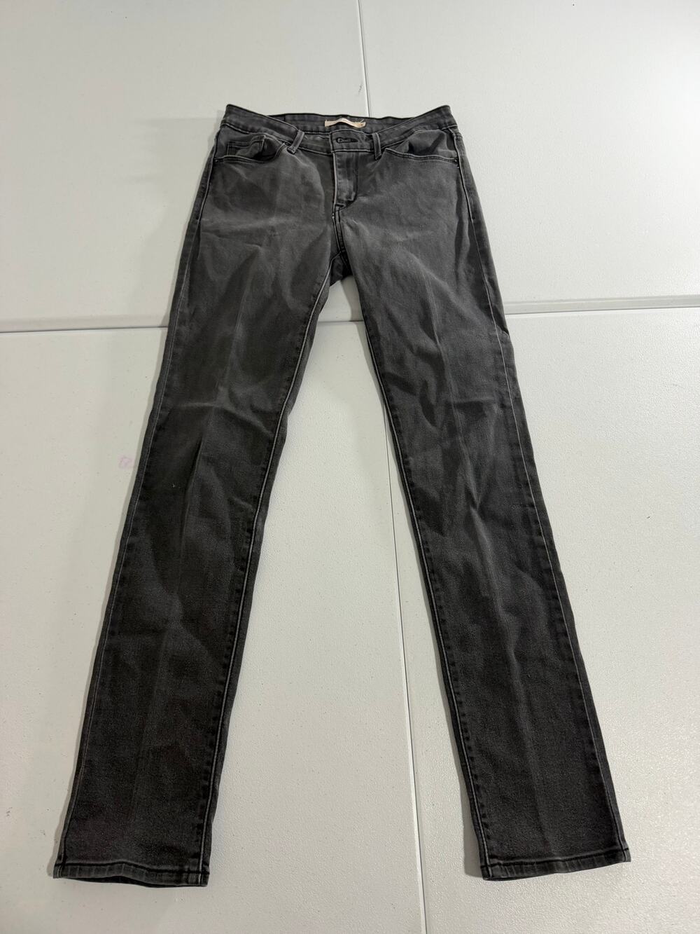 Levi's Mid Rise Skinny Jeans Women's Size 6 Black Wash Stretch Denim